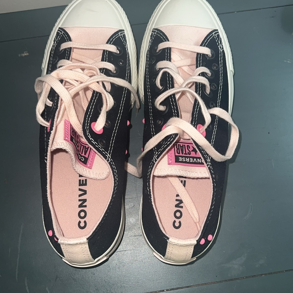 Converse Chuck Taylor All Star Easy On Black &Pink Platform, sizeW6.5 - Picture 4 of 6